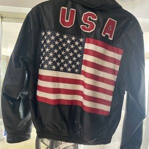 2 USA leather coats